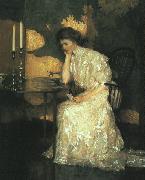 Benson, Frank Girl Playing Solitaire china oil painting artist